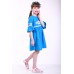 Embroidered dress for girl "Child's Dream" Turquoise